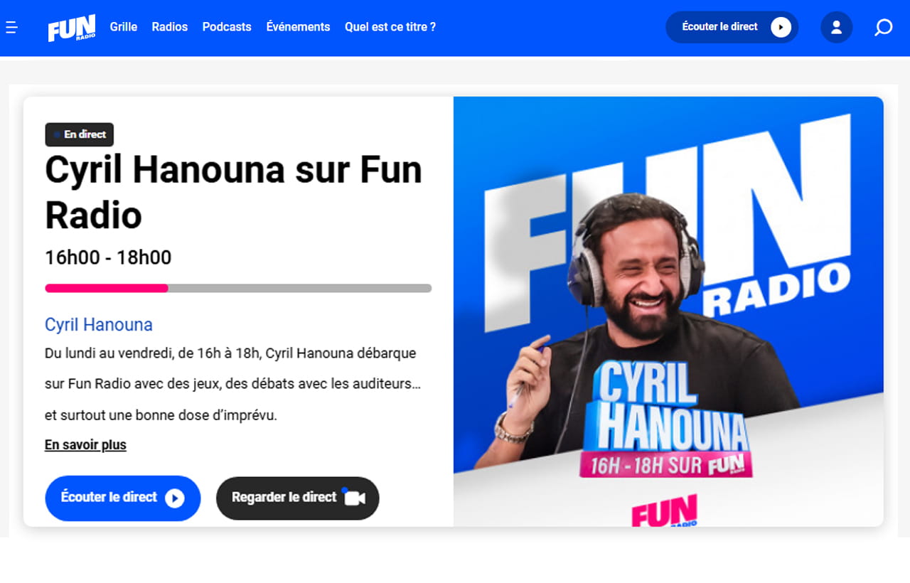 Portail web de Fun Radio