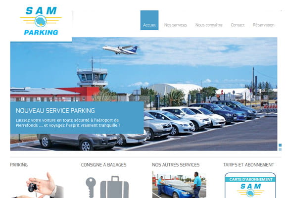 Site SamParking.com, parking de l'aéroport de Pierrefonds Saint-Pierre