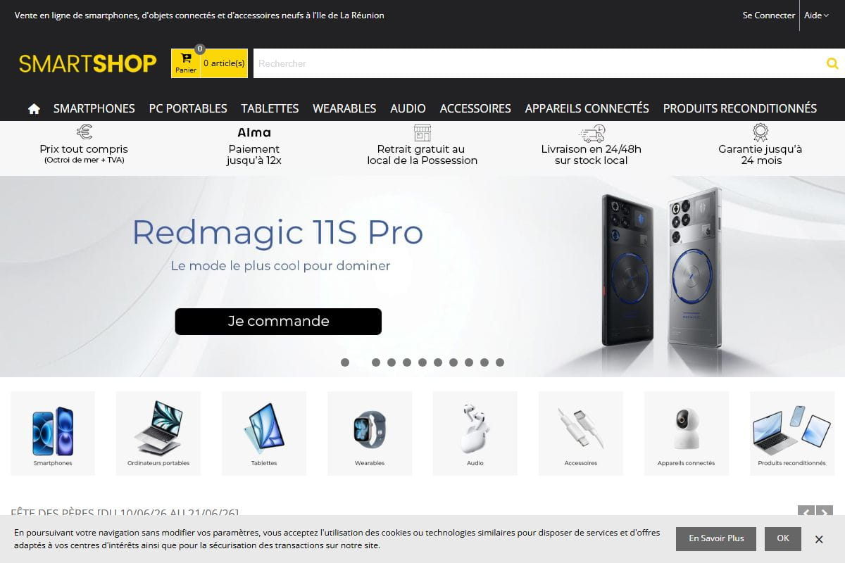 Boutique en ligne Smartshop.re, high-tech à La Réunion